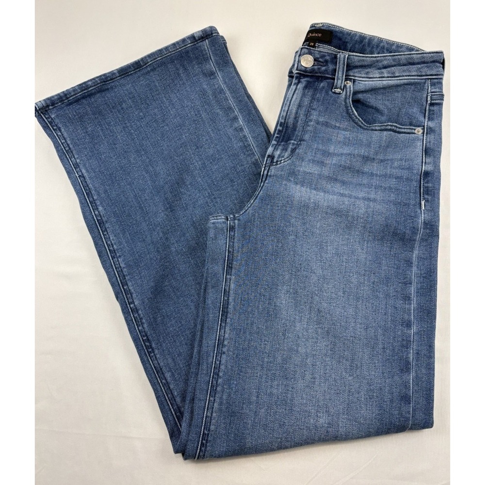 Quince Women's Bella Stretch Wide Leg Jeans Seaside Blue Women's 28